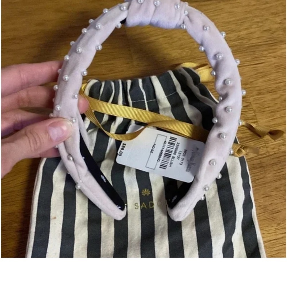 Lele Sadoughi Blush Pearl Headband - Picture 5 of 5